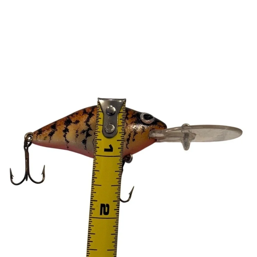 Natural Ike Vintage Deep‎ Diving Crankbait Lure Orange Black Crawfish Pattern
